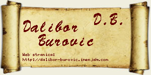 Dalibor Burović vizit kartica